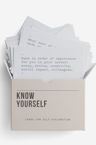 'Know Yourself' Promt Cards